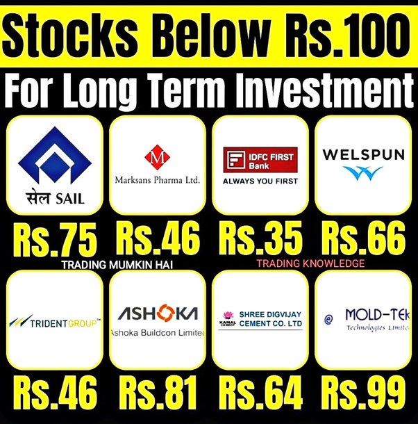best stocks under 100 rupees 2023 2